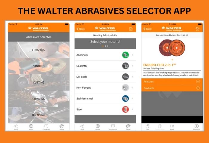 Walter Abrasives Selector App