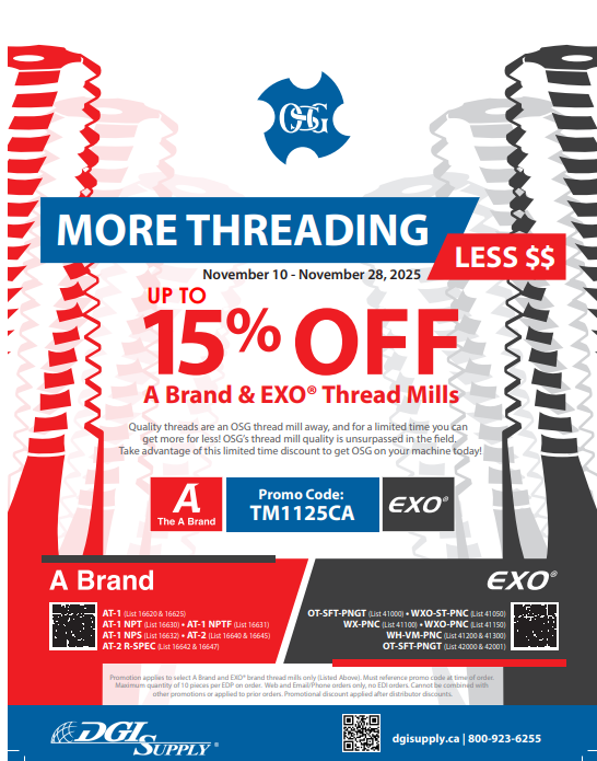 OSG Thread Mill Promotion