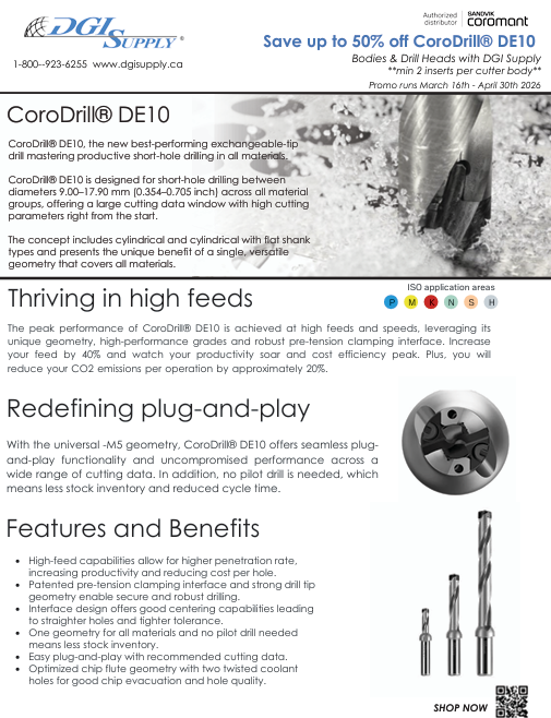 Sandvik Coromant DE10 Promotion